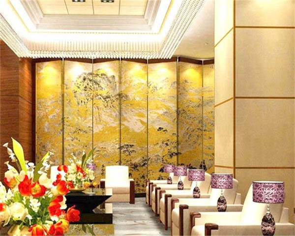 怀集山水画移动隔断